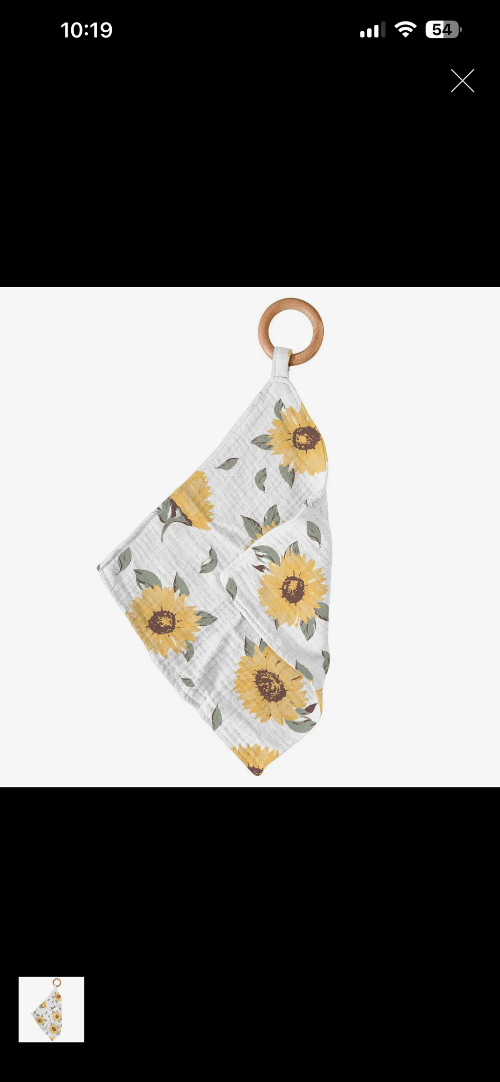 Baby Teething Ring Blankey 🤍 | Soft Comfort Lovey + Wooden Teether