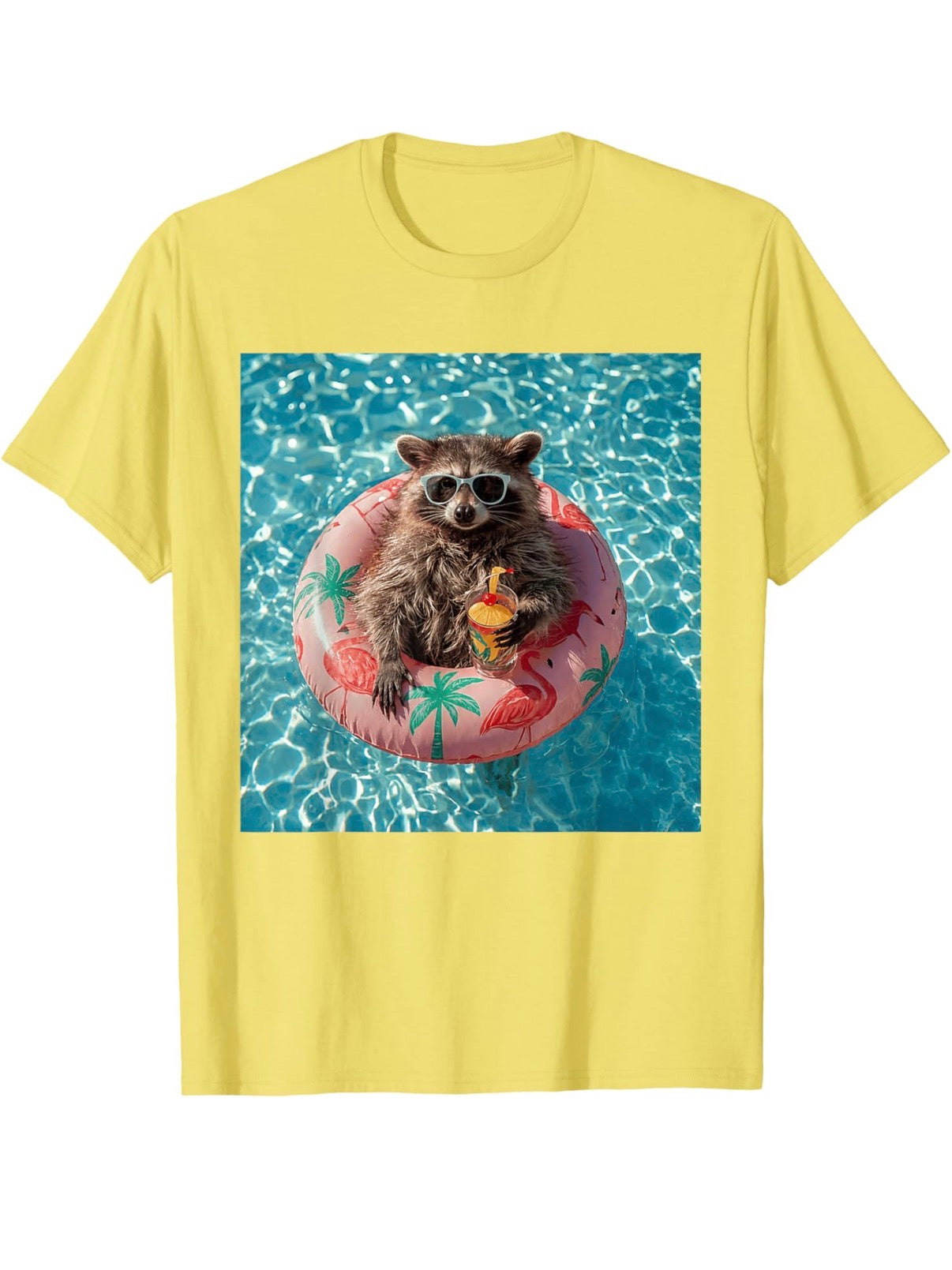 Poolside Raccoon Graphic Tee