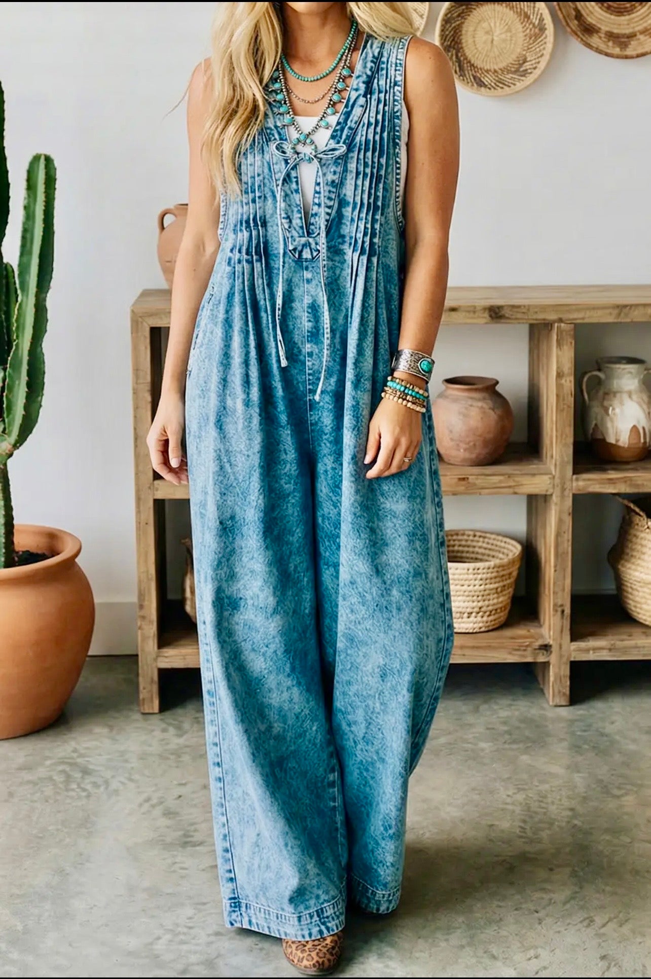 Desert Dusk Denim Jumpsuit