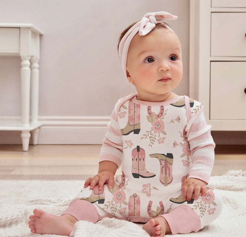 Little Cowgirl Boots Romper