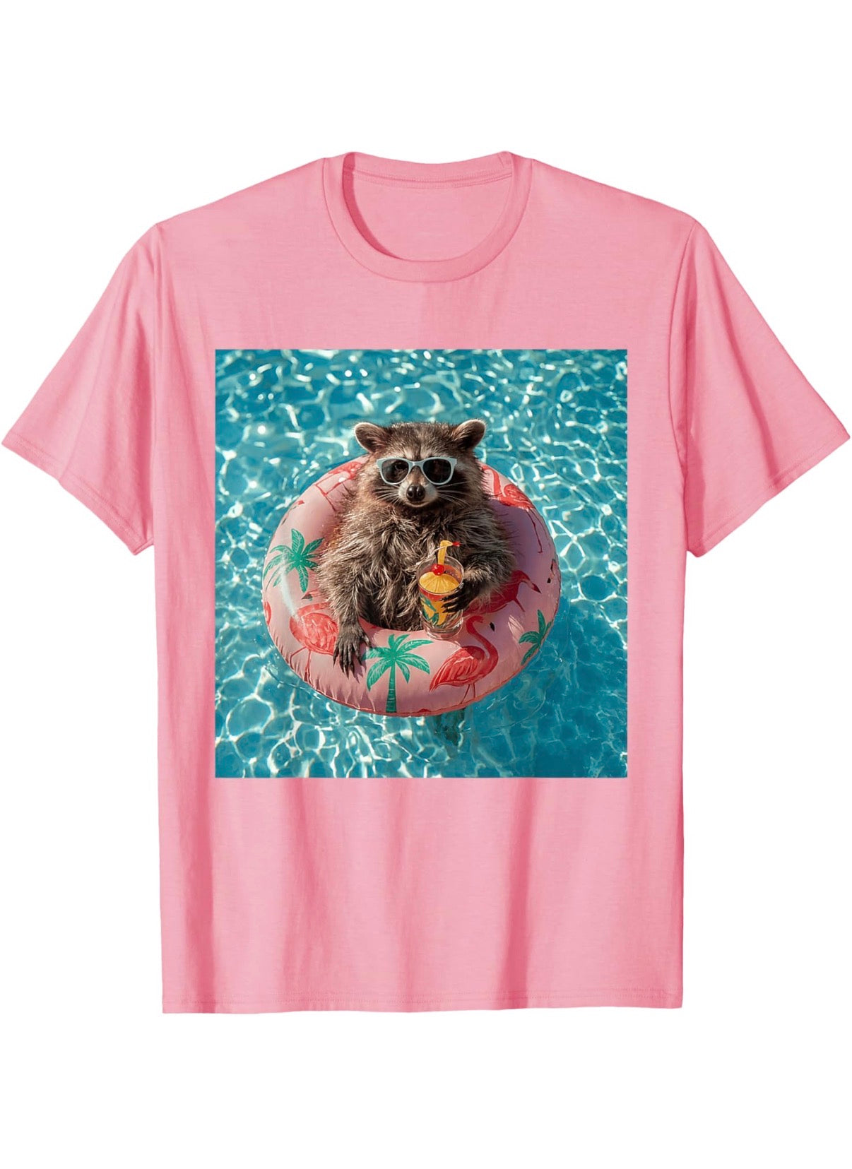 Poolside Raccoon Graphic Tee