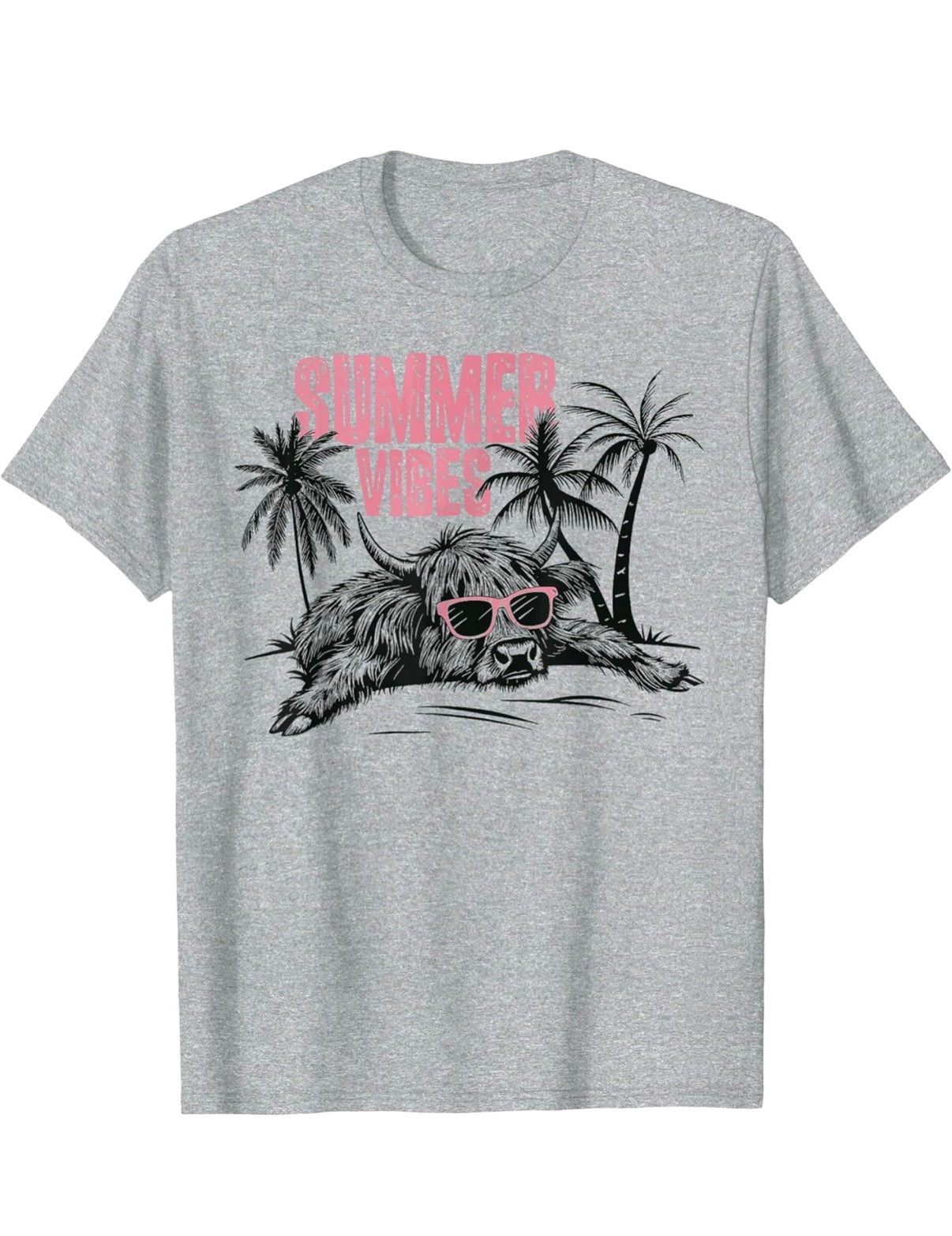 Tropic Like It’s Hot Highland Cow Tee