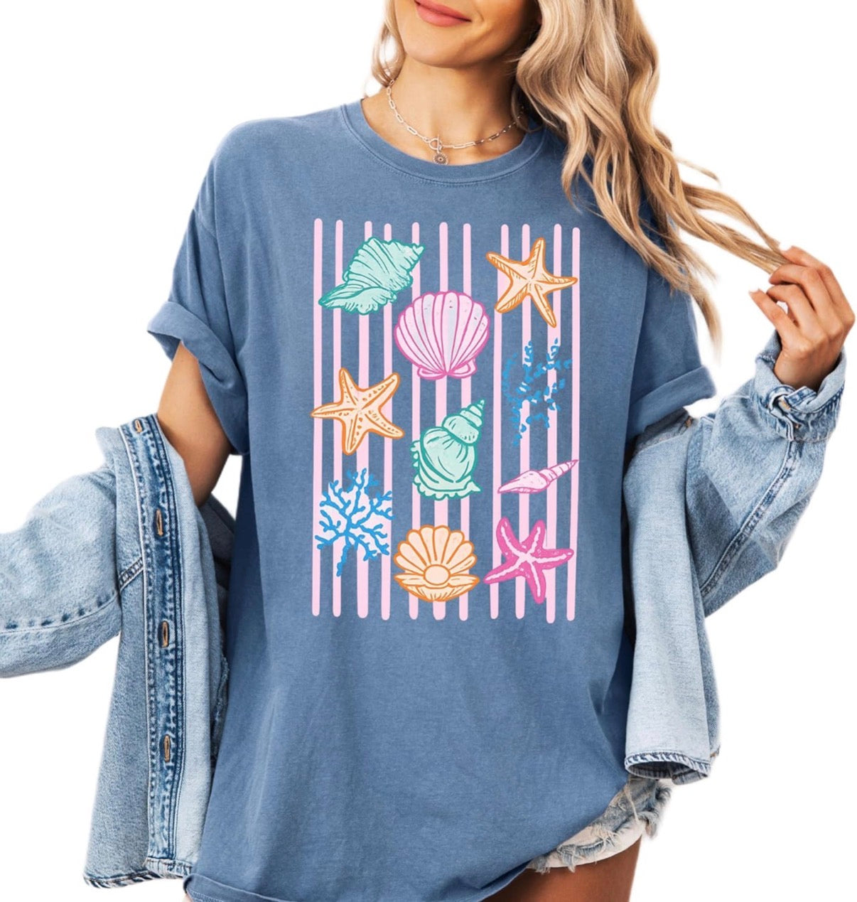 Seaside Stripes Graphic Tee
