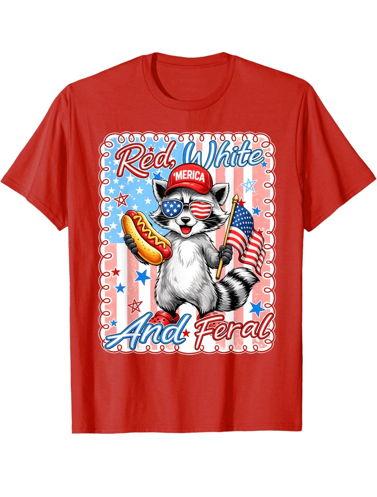 Red, White & Feral Tee 🇺🇸🦝