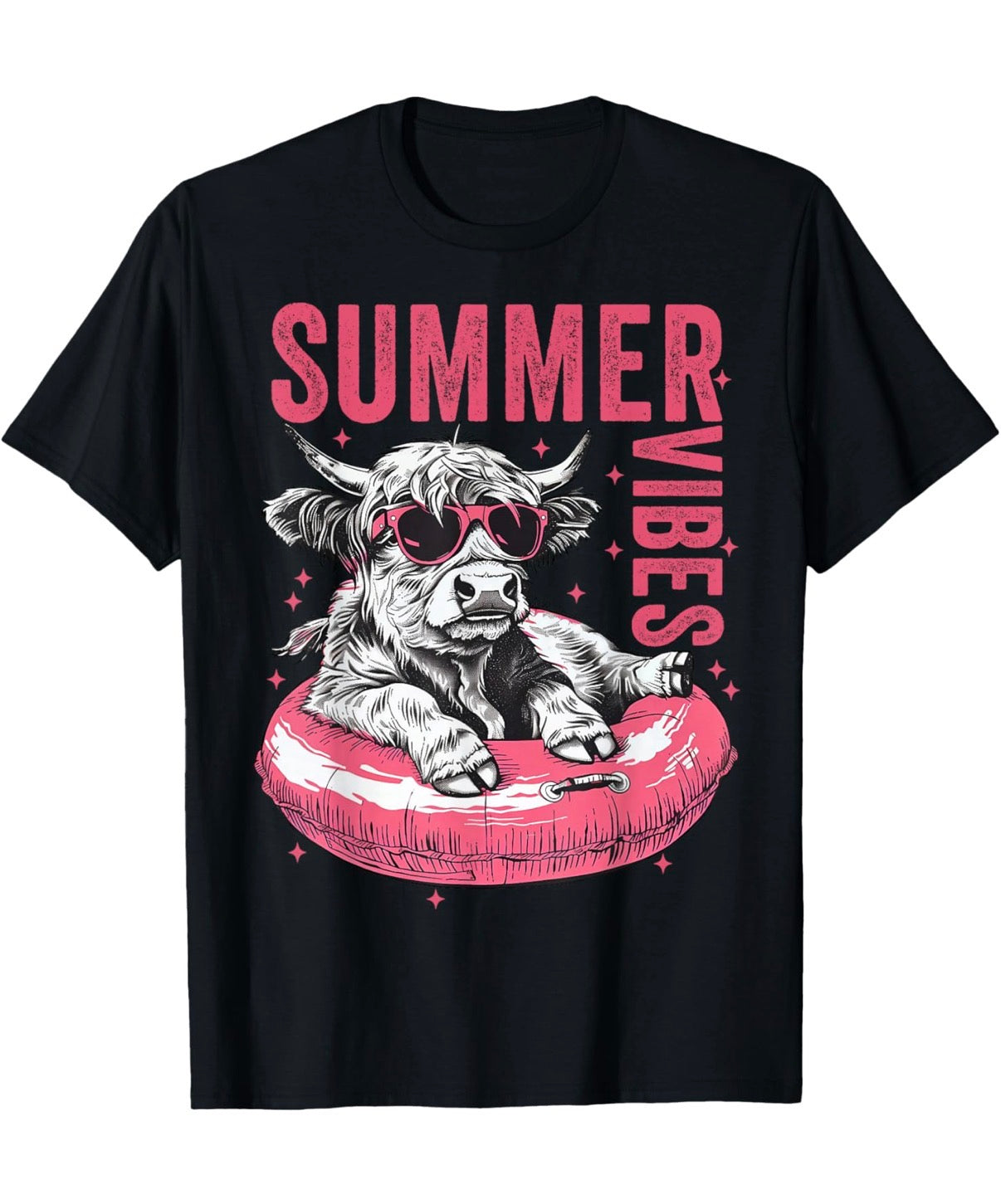 Summer Vibes Highland Cow Tee