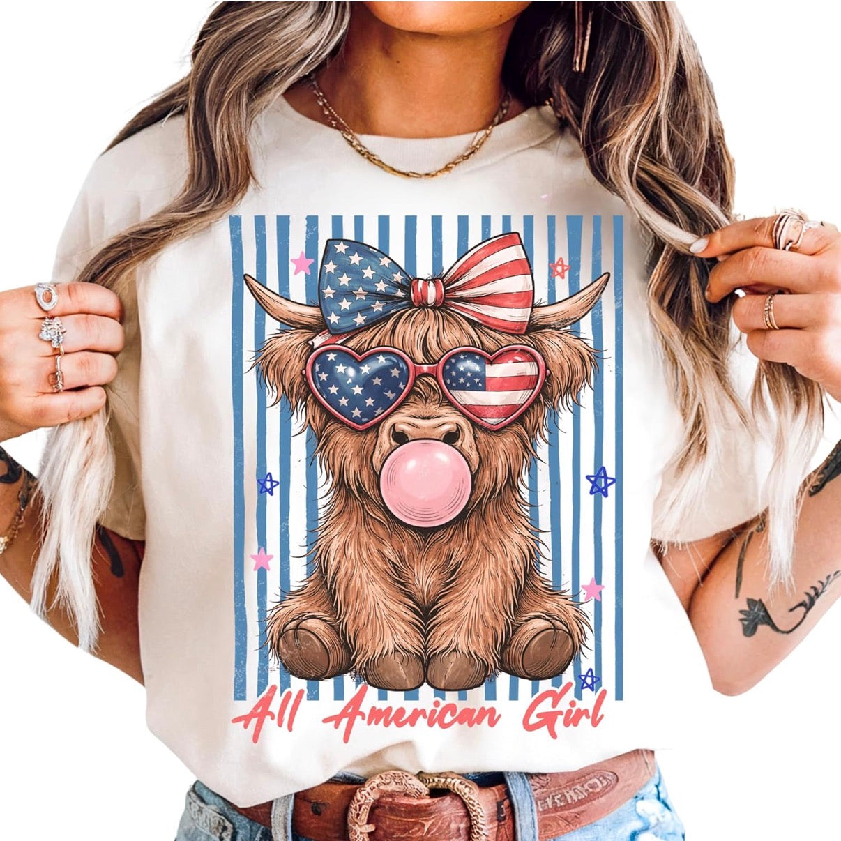 All American Highland Girl Tee