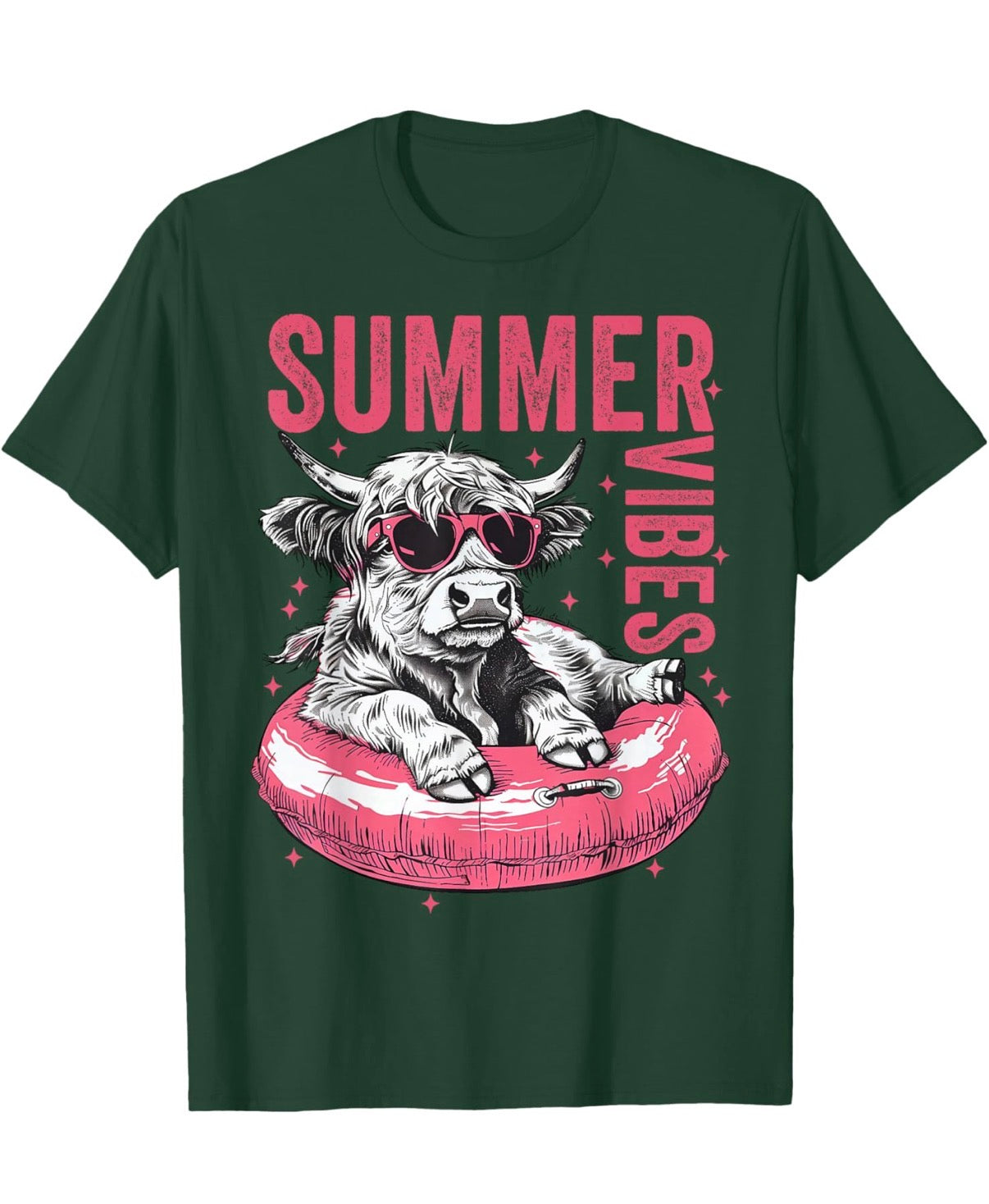 Summer Vibes Highland Cow Tee