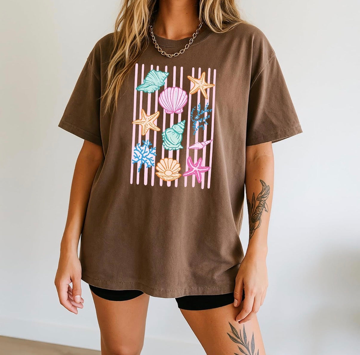 Seaside Stripes Graphic Tee