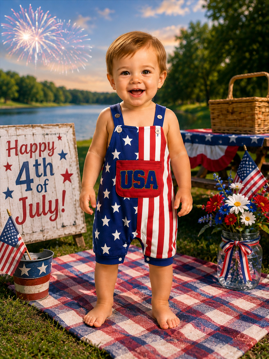 Little Firecracker USA Romper