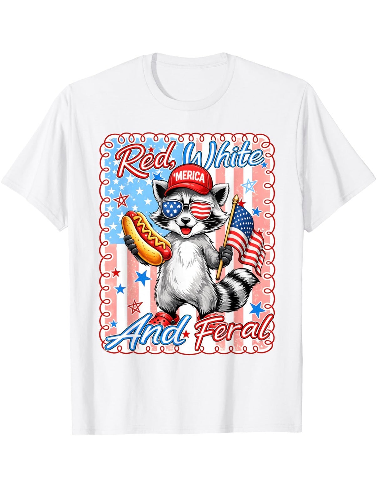 Red, White & Feral Tee 🇺🇸🦝