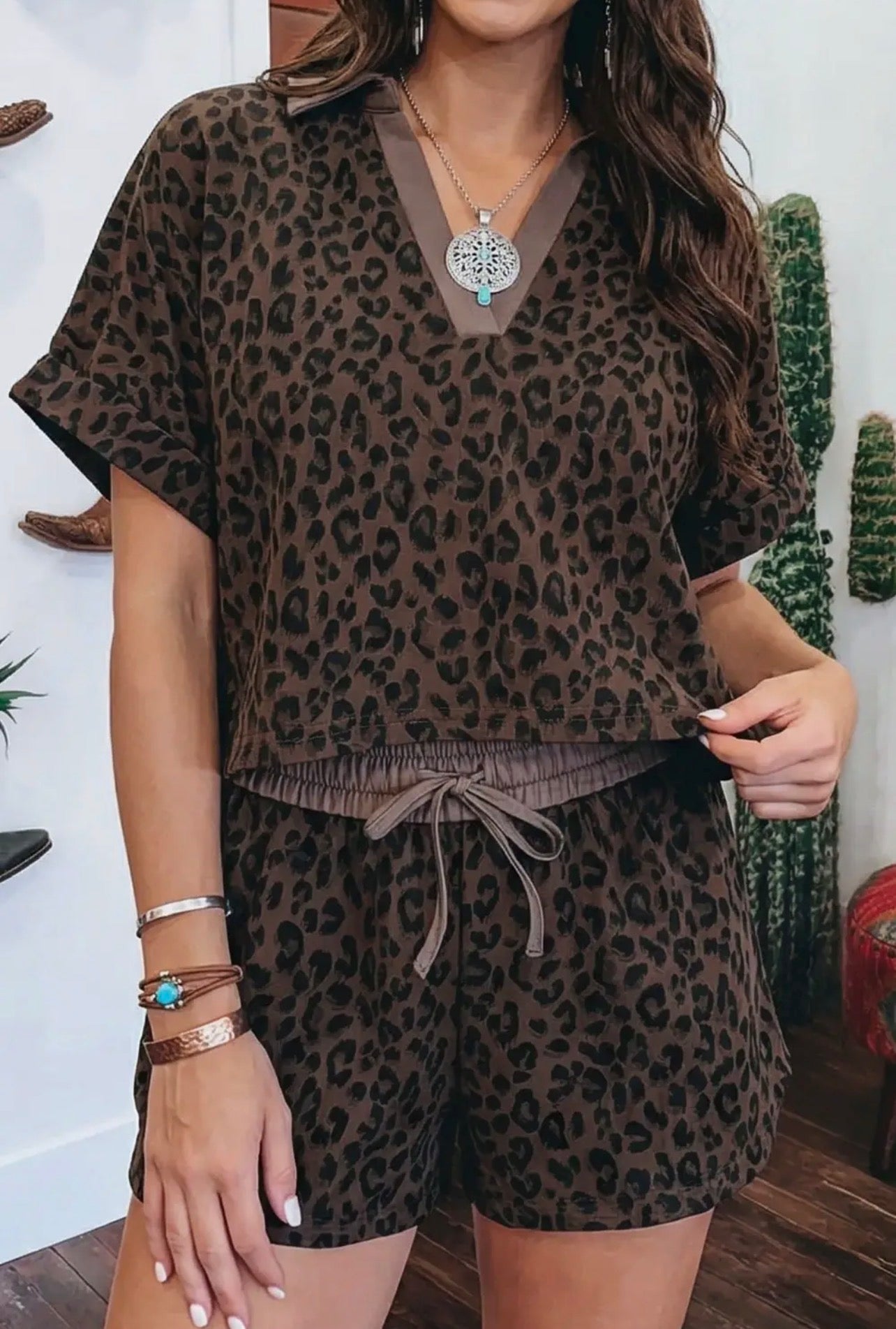 Wild Roots Leopard Lounge Set