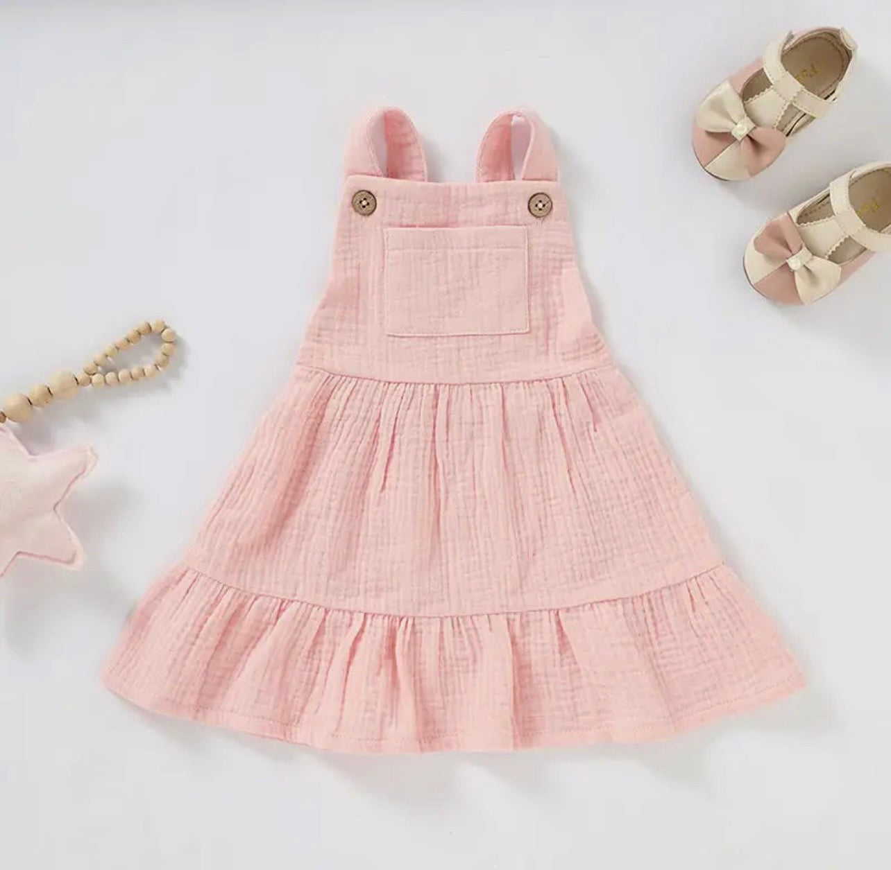 Girls Cotton Muslin Dress 🤍 | Soft Tiered Summer Dress