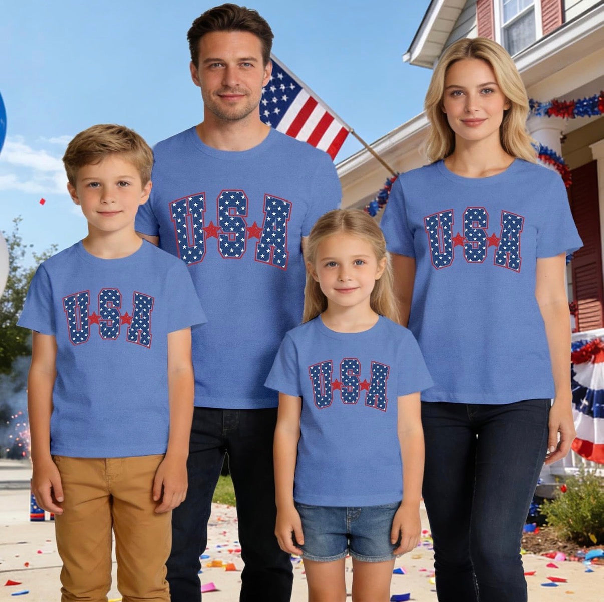USA Family Matching Tee