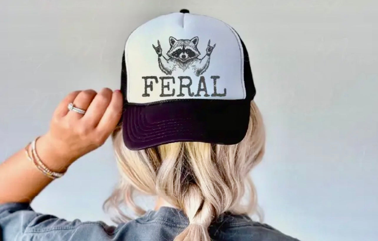 Feral Raccoon Trucker Hat