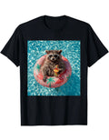 Poolside Raccoon Graphic Tee