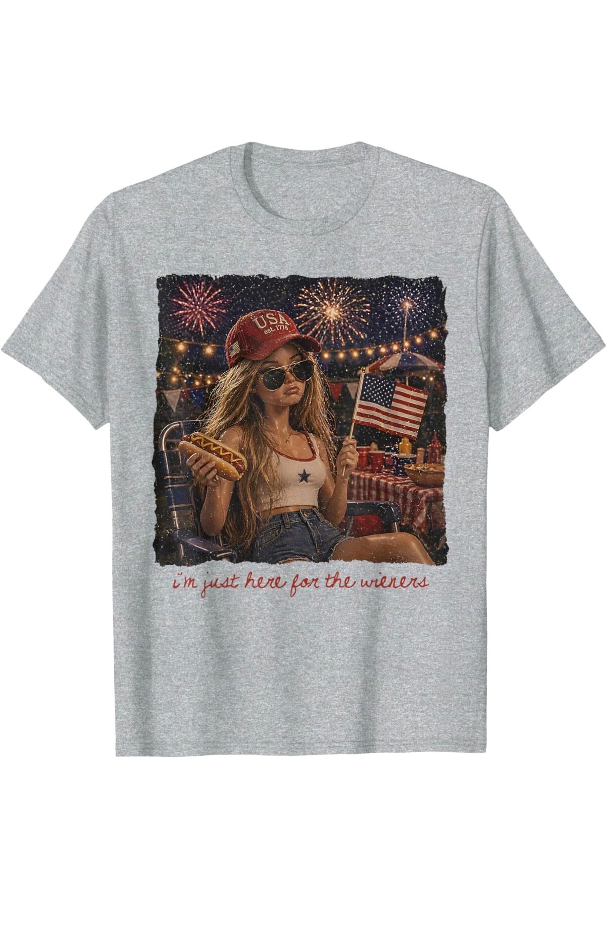 Just here for the wieners tee