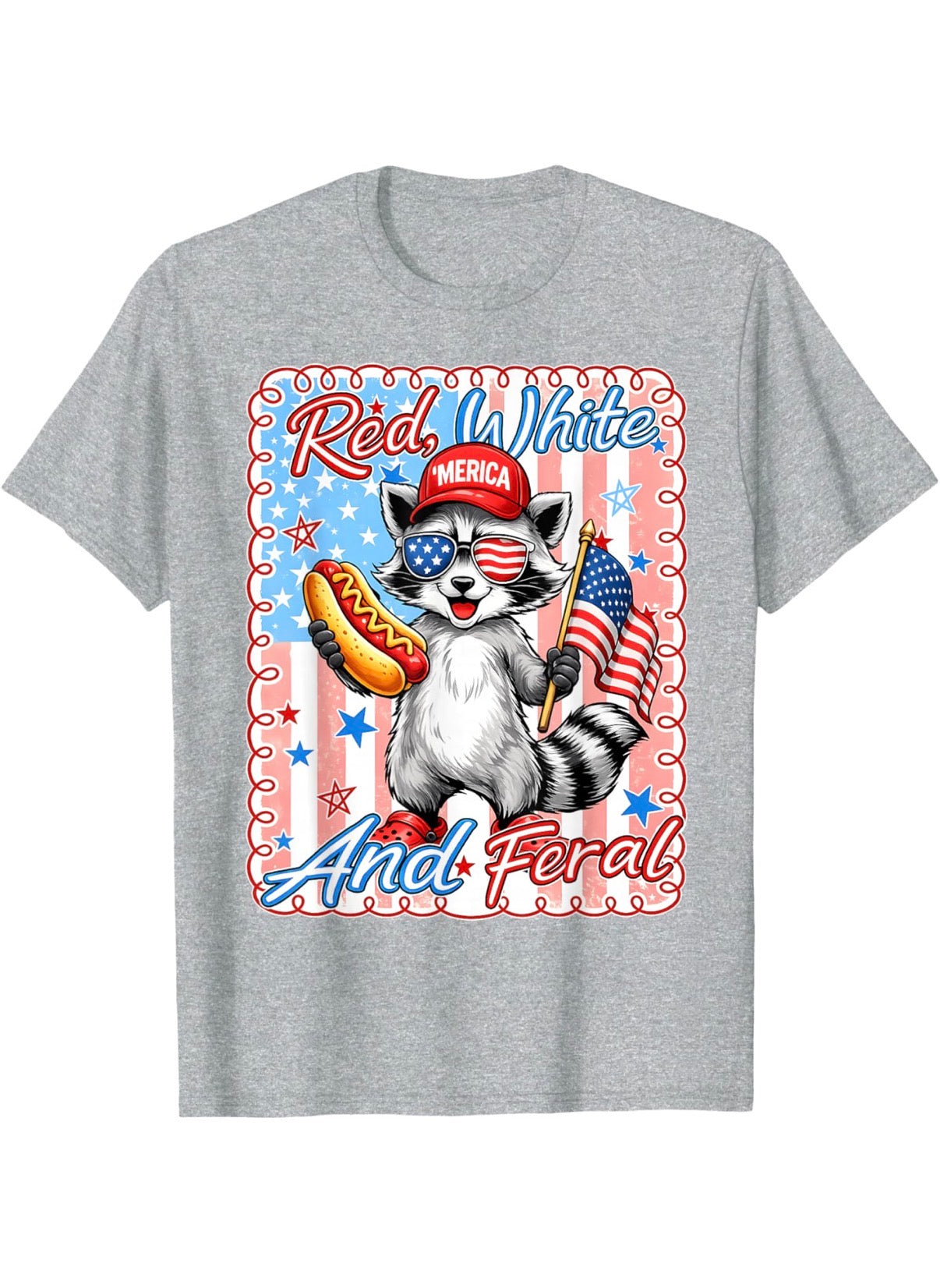 Red, White & Feral Tee 🇺🇸🦝