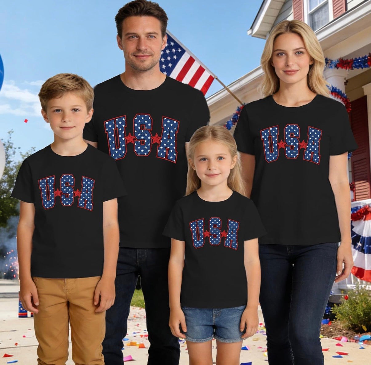 USA Family Matching Tee
