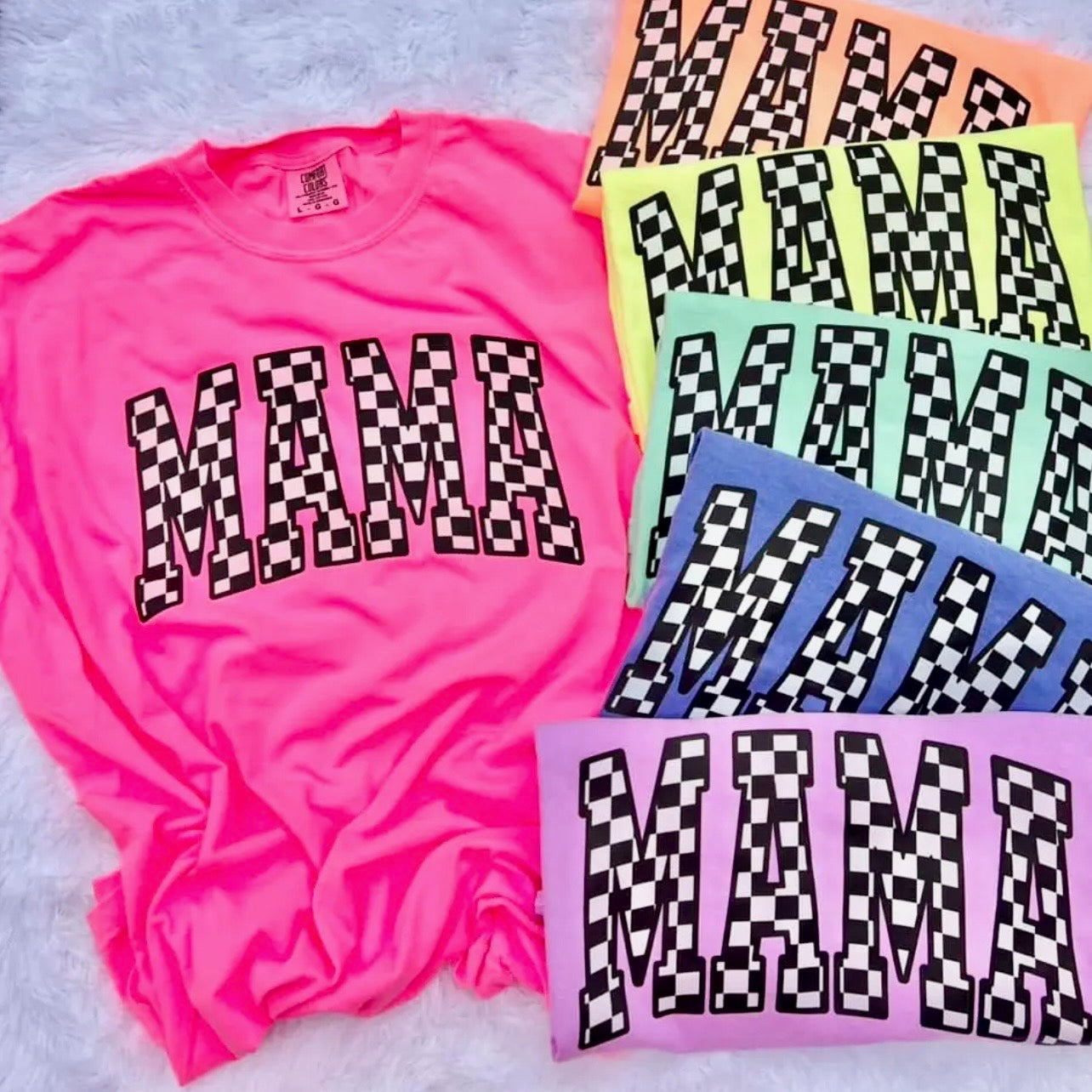 Checkered MAMA Graphic Tee