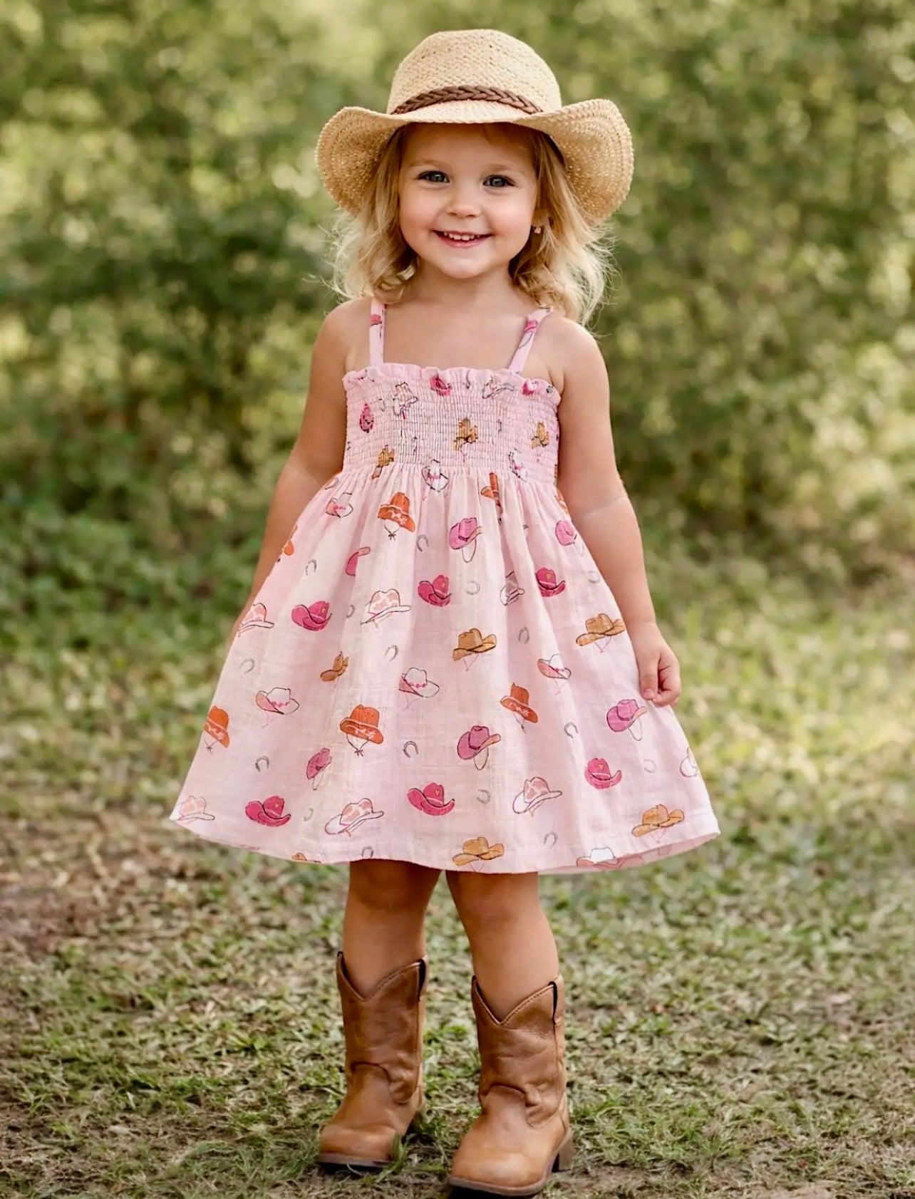 Blush Cowgirl Twirl Dress 🤠🌸