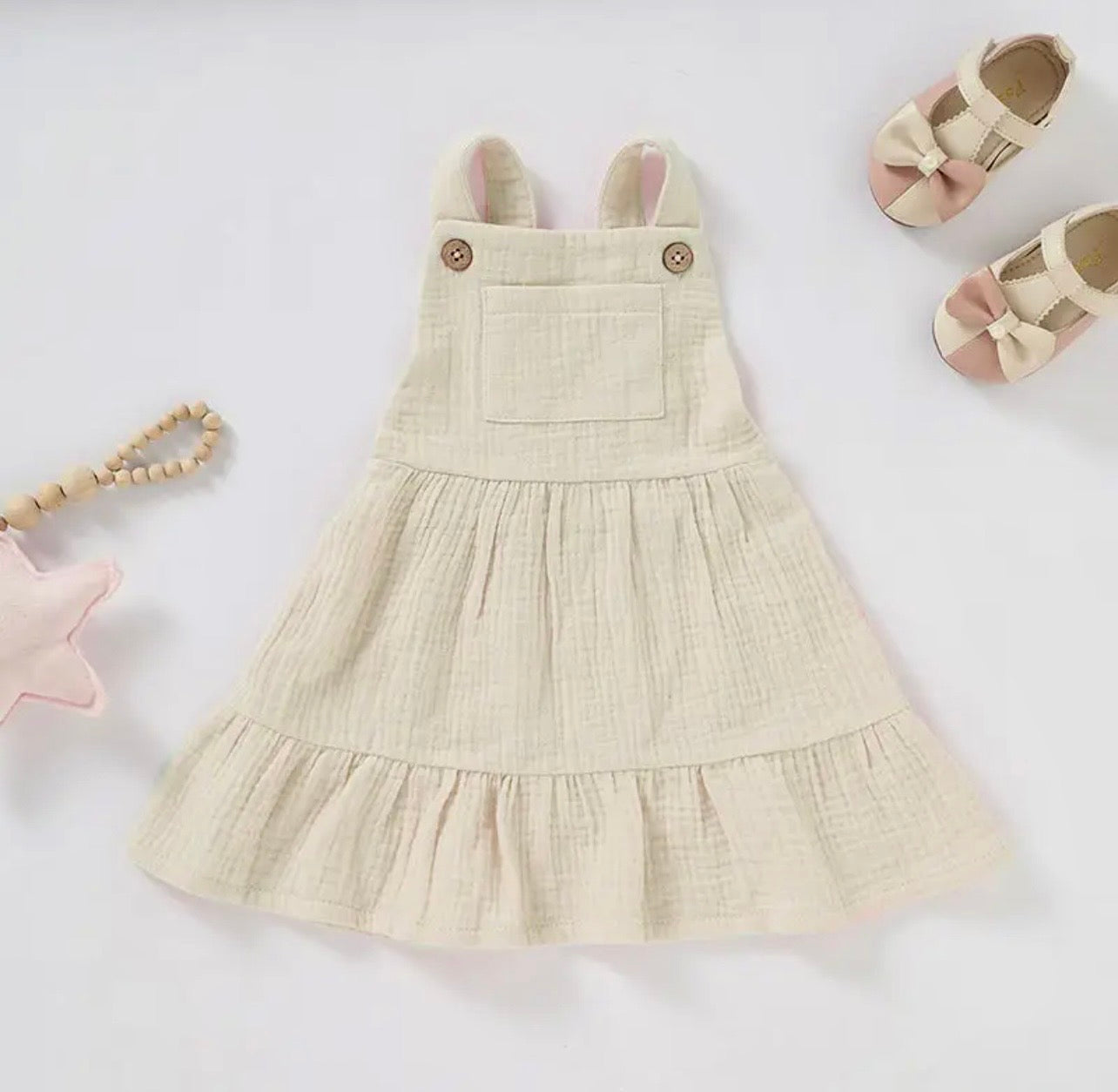 Girls Cotton Muslin Dress 🤍 | Soft Tiered Summer Dress
