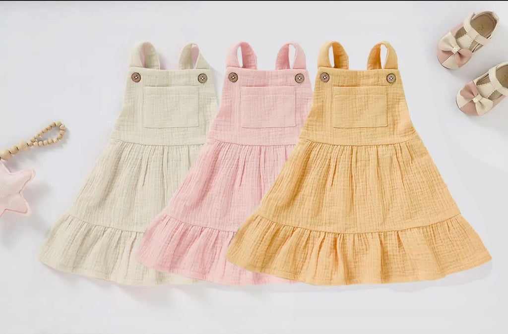 Girls Cotton Muslin Dress 🤍 | Soft Tiered Summer Dress