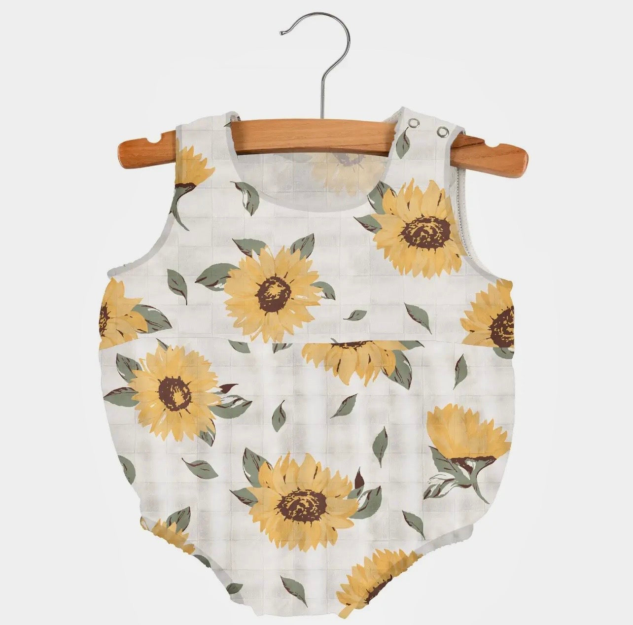 Sunflower Baby Romper Set 🌻 | Bamboo Muslin Infant Outfit