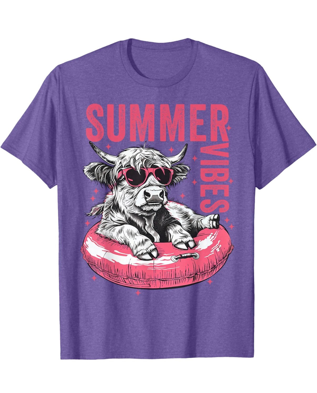 Summer Vibes Highland Cow Tee