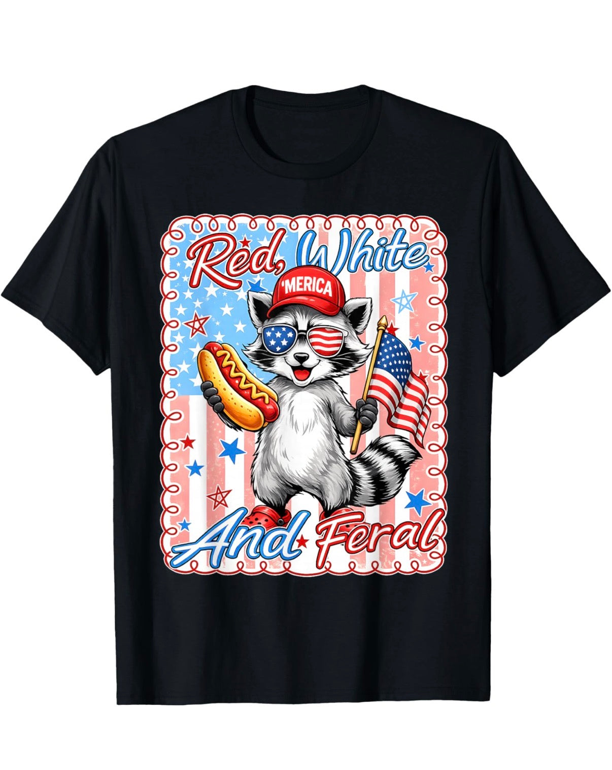 Red, White & Feral Tee 🇺🇸🦝