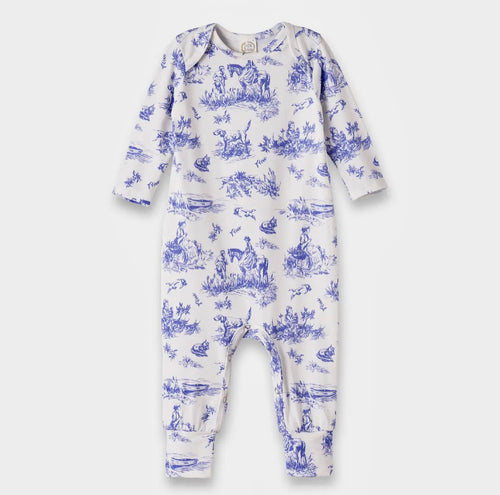 Blue Prairie Toile Romper