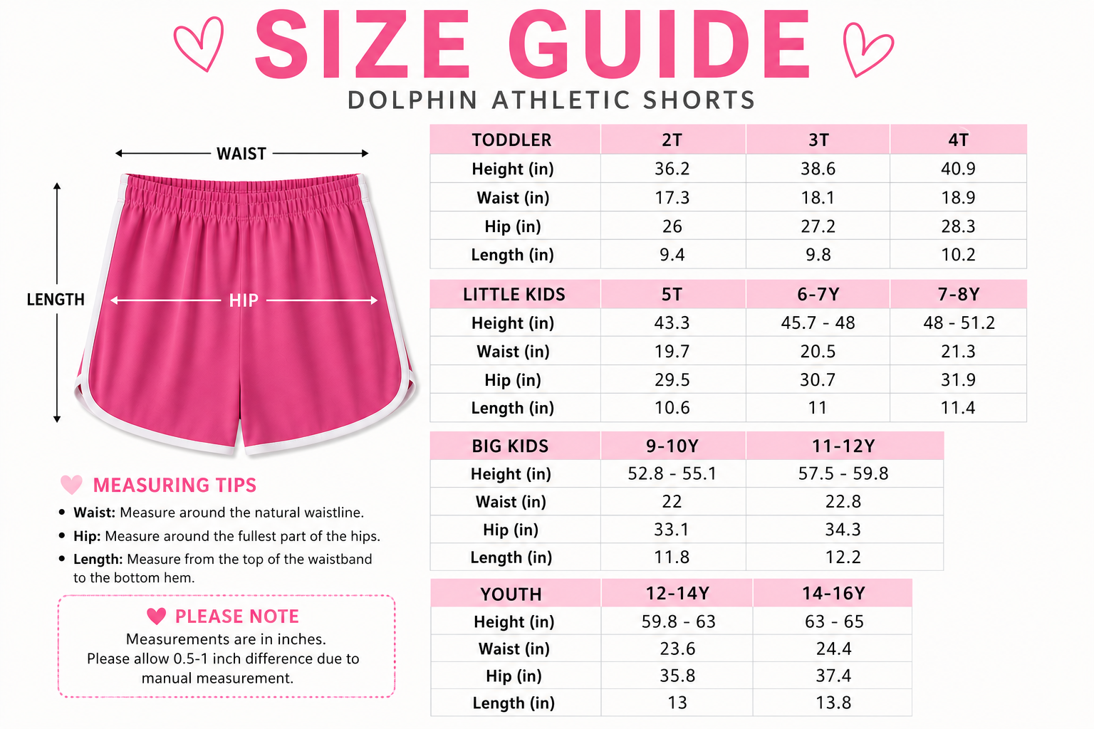 Girls Dolphin Athletic Shorts