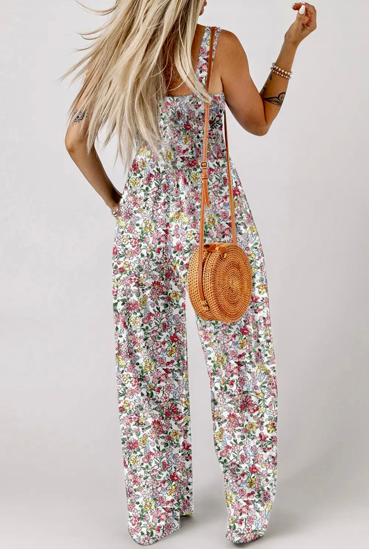 Spring Bloom Smocked Jumpsuit