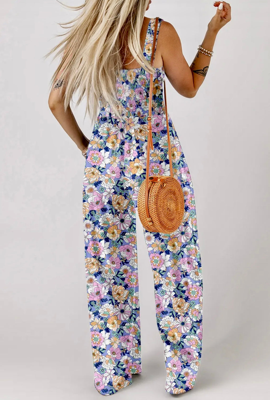 Spring Bloom Smocked Jumpsuit