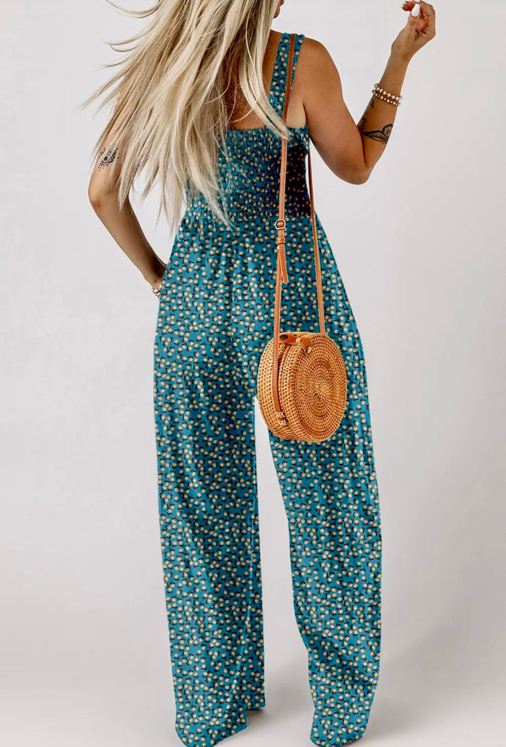 Spring Bloom Smocked Jumpsuit